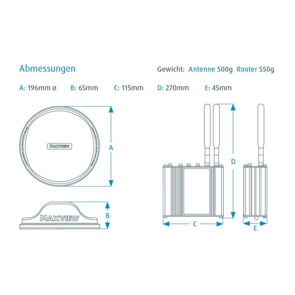 Maxview LTE / WiFi-Routerset Maxview RoamX, anthrazit ~ 71 198