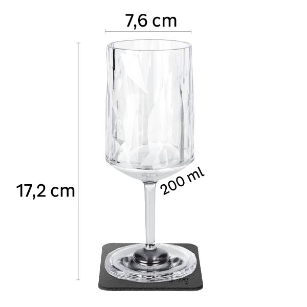 silwy® Magnet-Kunststoffgläser Weinglas, 2er-Set ~ 550/669