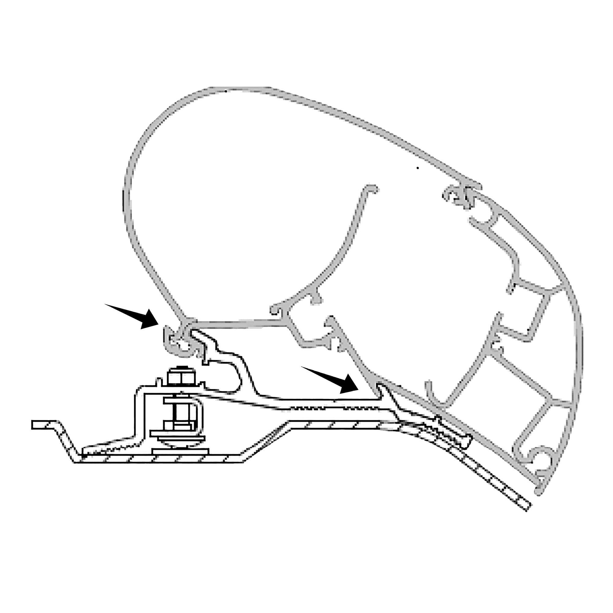 Dometic Adapter für Fiat Ducato ~ 94 700
