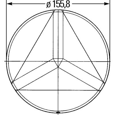 HELLA Dreieckrückstrahler Hella geklebt ~ 140/194