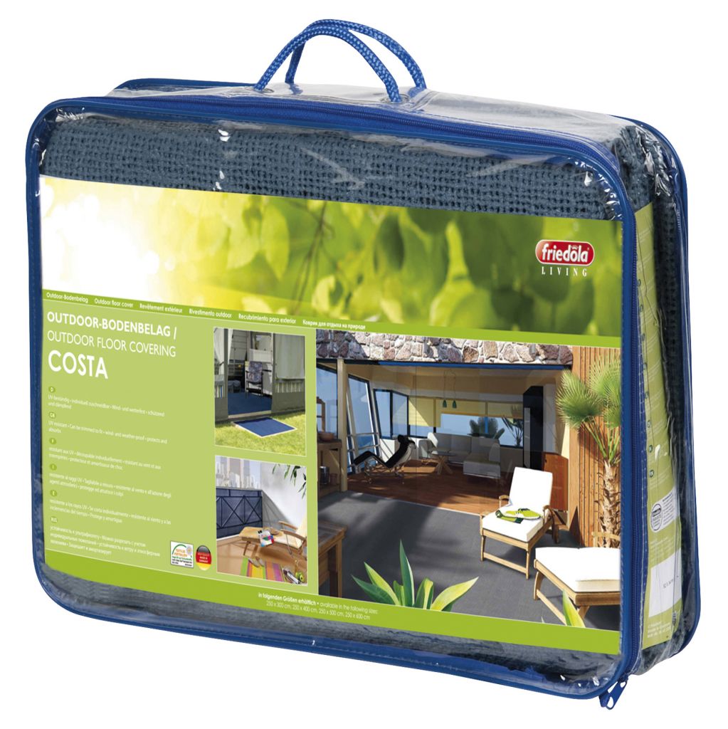 Friedola® Zeltteppich Costa grau, 4 x 3 m ~ 76 813
