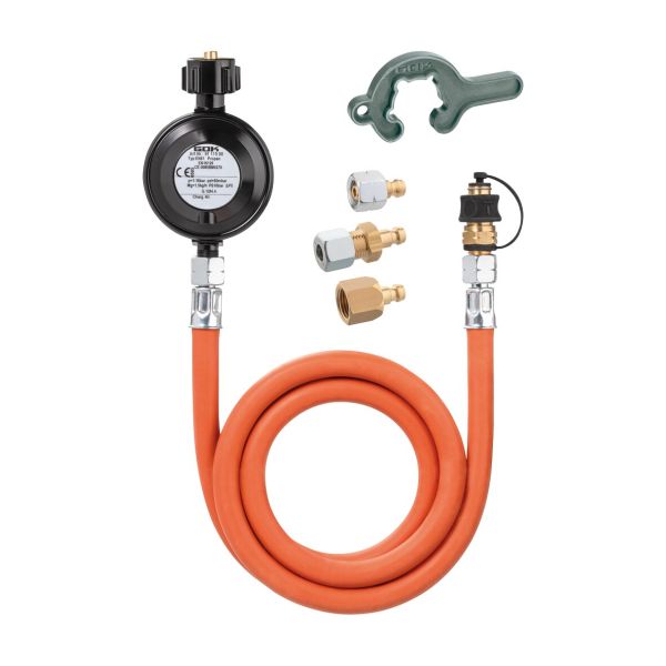 GOK Camping Gasregler-Schlauchleitung Set ohne Manometer ~ 350/450