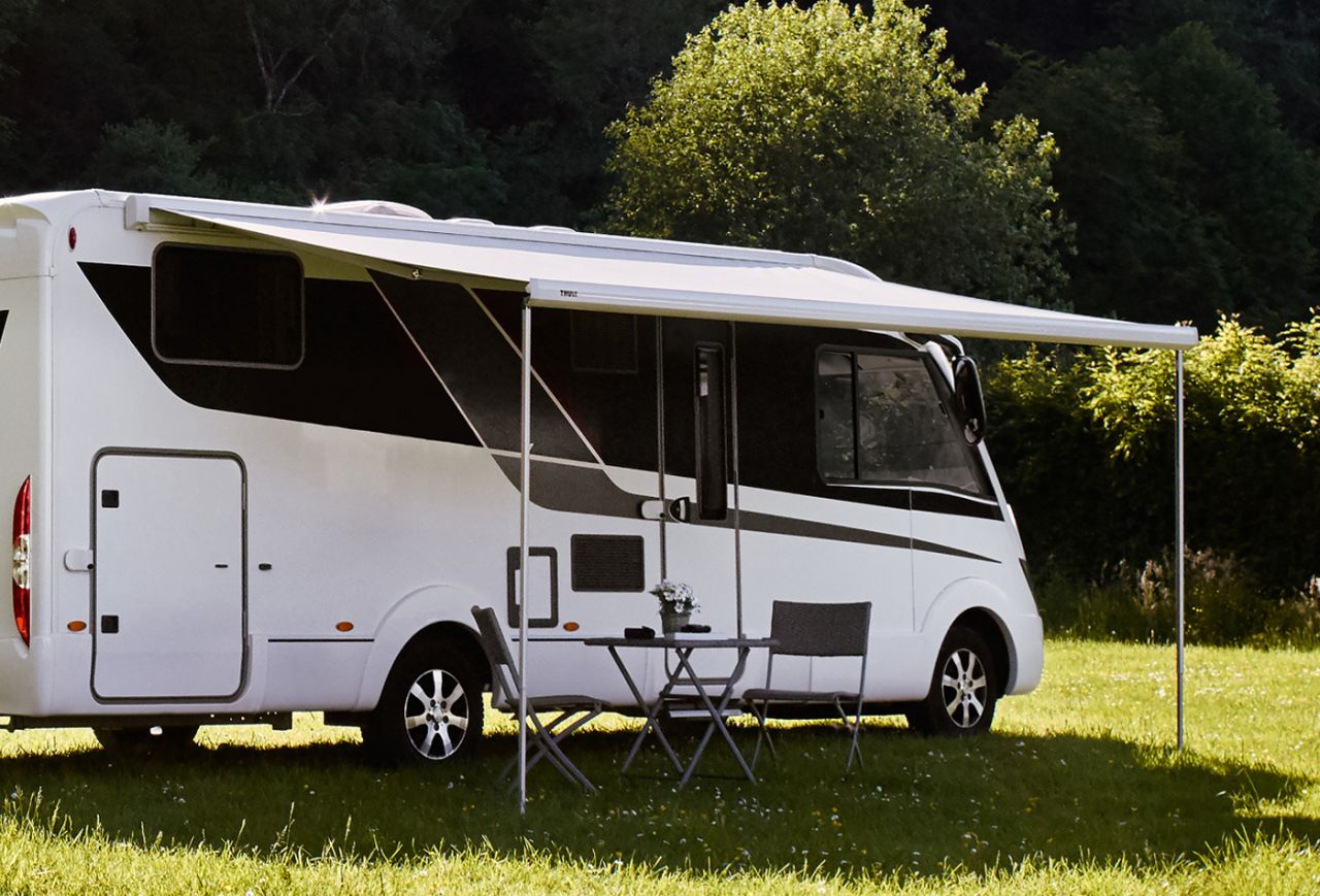 Thule Omnistor 5200, weiß, 5 x 2,5 m, Saphir-Blau ~ 90 277