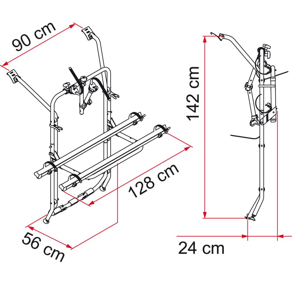 Fiamma® Fahrradträger Carry-Bike VW T5 ~ 136/565 FW 203005