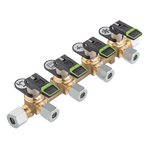 GOK Verteilerblock KSV-AB4 lang, Anschluss Gas ø 8 mm ~ 311/191