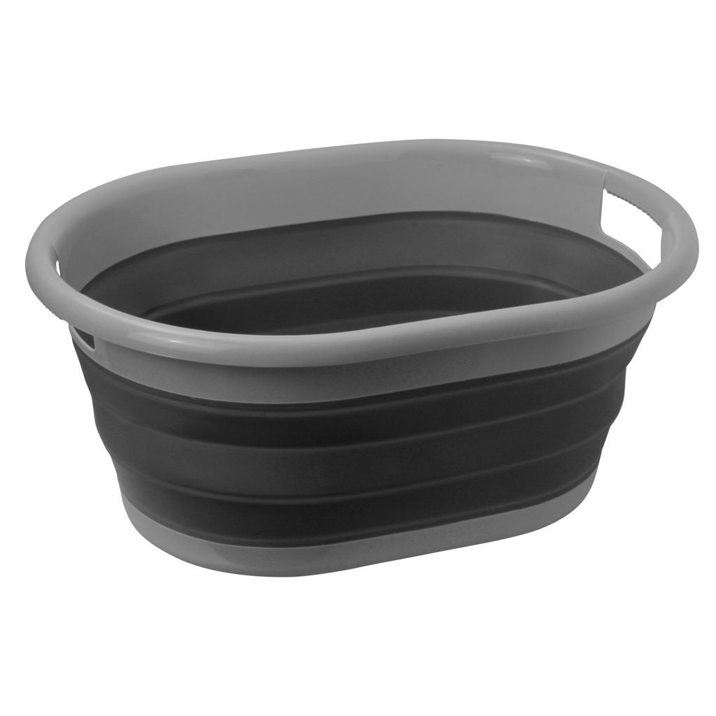 Brunner Faltbare Waschschüssel Lotus, grau/schwarz ~ 16 615