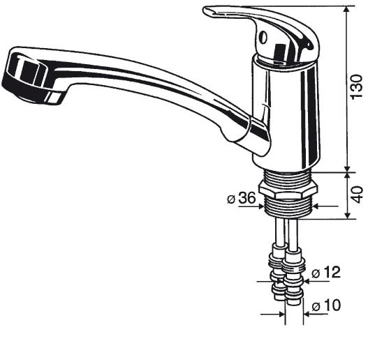 Reich Einhebelmischer Keramik Carino mit Brause Duett  ~ 300/692
