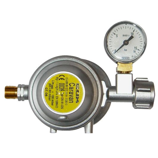 GOK Niederdruckregler 1,5 kg/h 30 mbar, mit Manometer  ~ 310/713