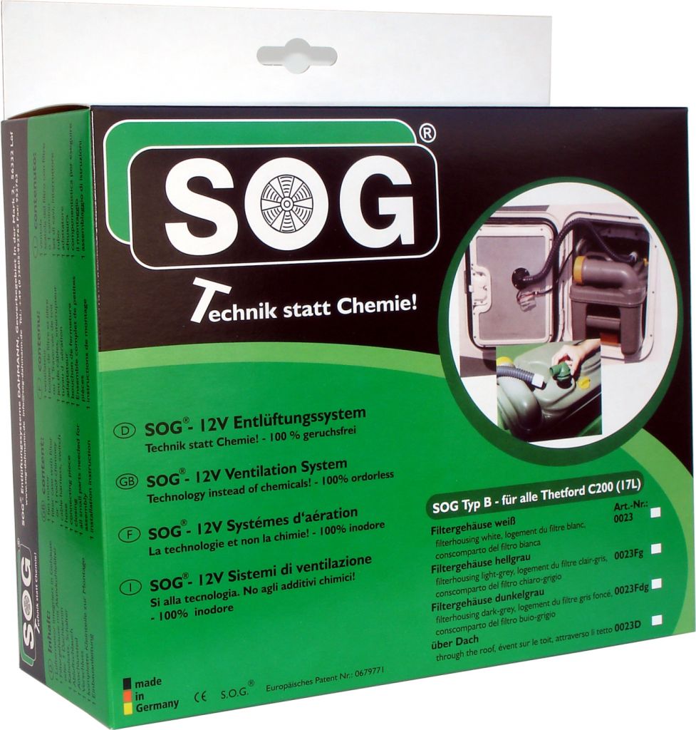 SOG® WC-Entlüftung SOG 1 Typ B für Thetford C200, dunkelgrau  ~ 301/148