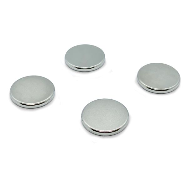 silwy® Power-Magnete, silber, 4 Stück ~ 550/811