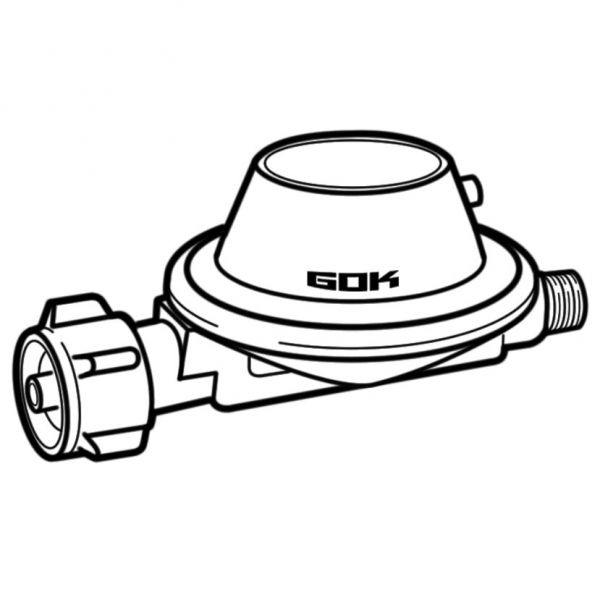 GOK Niederdruckregler gerade, 0,8 kg/h, Typ EN61, 30 mbar, lose ~ 310/711-1