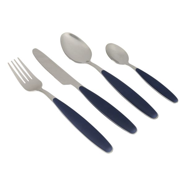 Gimex® Besteckset Grey Line, dunkelblau, 16-teilig ~ 550/104