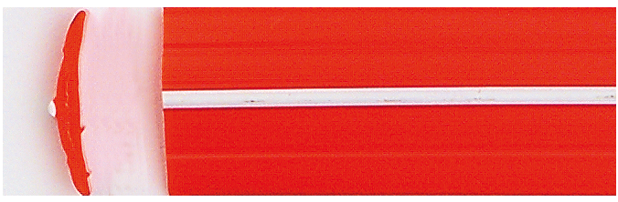 EK GmbH Leistenfüller uni 12 mm, rot-weiß für Tabbert  ~ 212/018