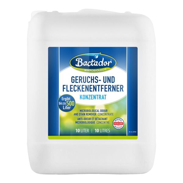 Bactador Geruchs- und Fleckenentferner Bactador, 10 Liter Konzentrat ~ 450/473 Bactador Geruchs- und Fleckenentferner Bactador, 10 Liter Konzentrat ~ 450/473