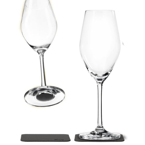 silwy® Magnet-Kristallgläser Champagnerglas, 2er-Set ~ 550/777