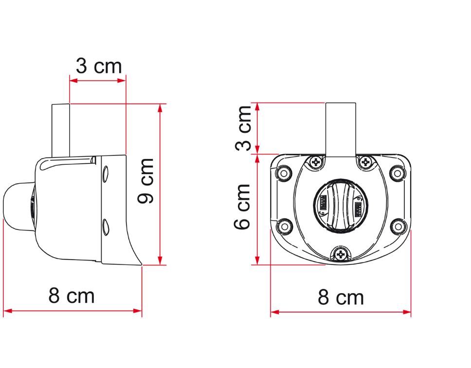 Fiamma Safe Door Guardian Ducato ab 09/09 Innentürverriegelung 214/097 Abmessungen