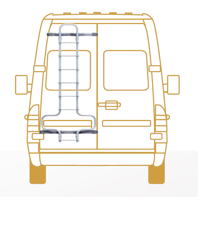 EuroCarry Heckleiter 67003 Fiat/Peugeot/Citroen ab 2006 136/406-3 Skizze