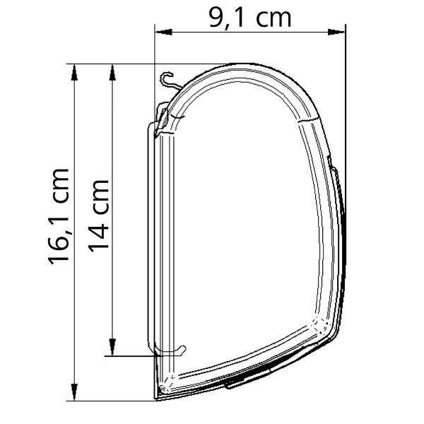 Thule Omnistor 5200 anthrazit, Länge 3,75 m, Tuchfarbe Mystic Grau ~ 90 991