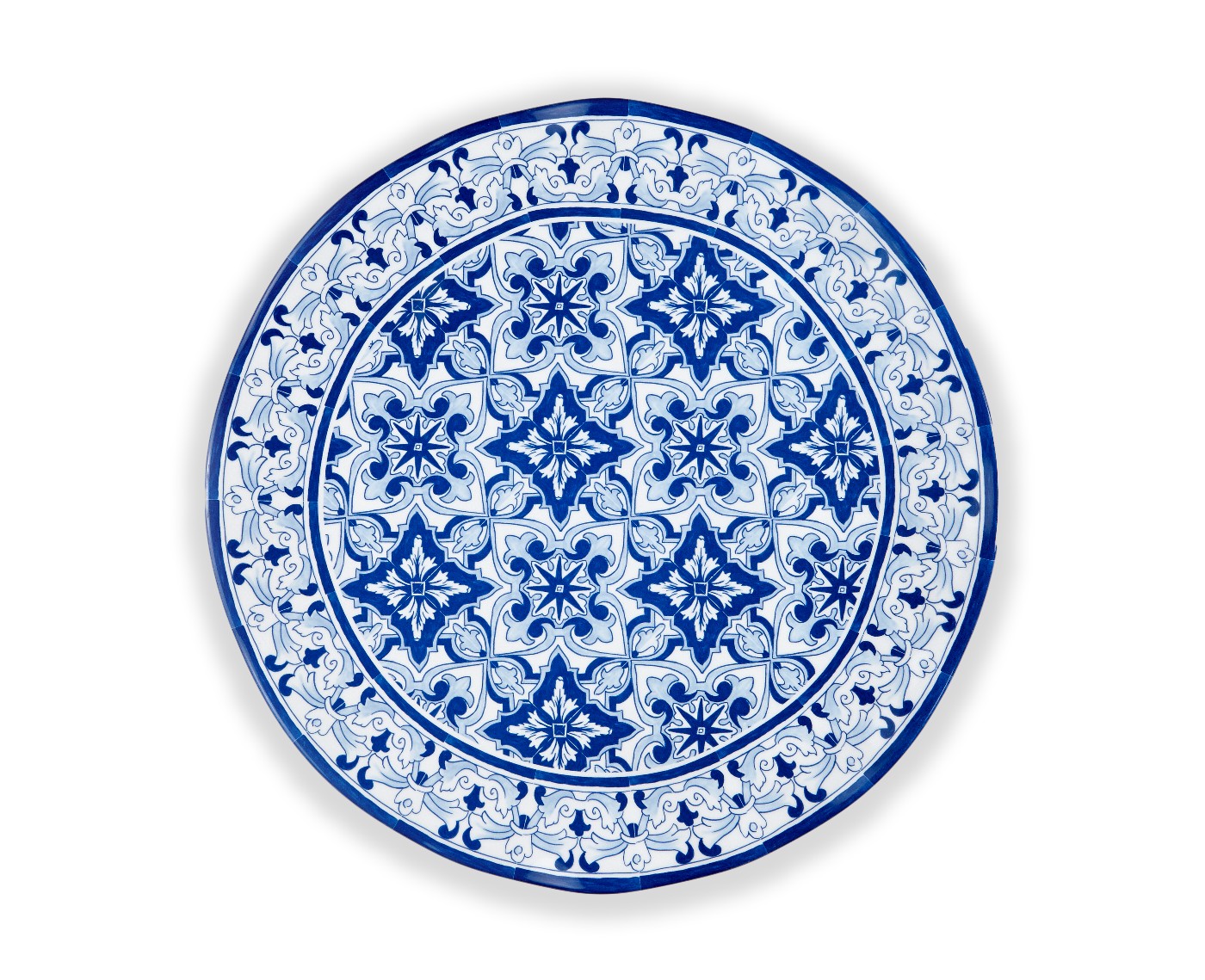 Q Squared TALAVERA Collection Blau Platte Servierplatte 40 cm 100% Melamin - 100-83804EU