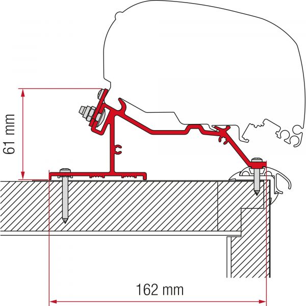 Fiamma® Adapter Caravan Roof, 6 m ~ 071/137