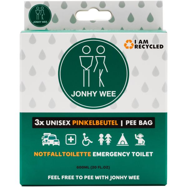 Jonhy Wee Unisex Pinkelbeutel, 3 Stück ~ 301/121
