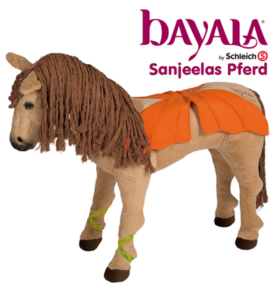 Puppe, Hengst, Samtig, orange Decke, Mähne, 