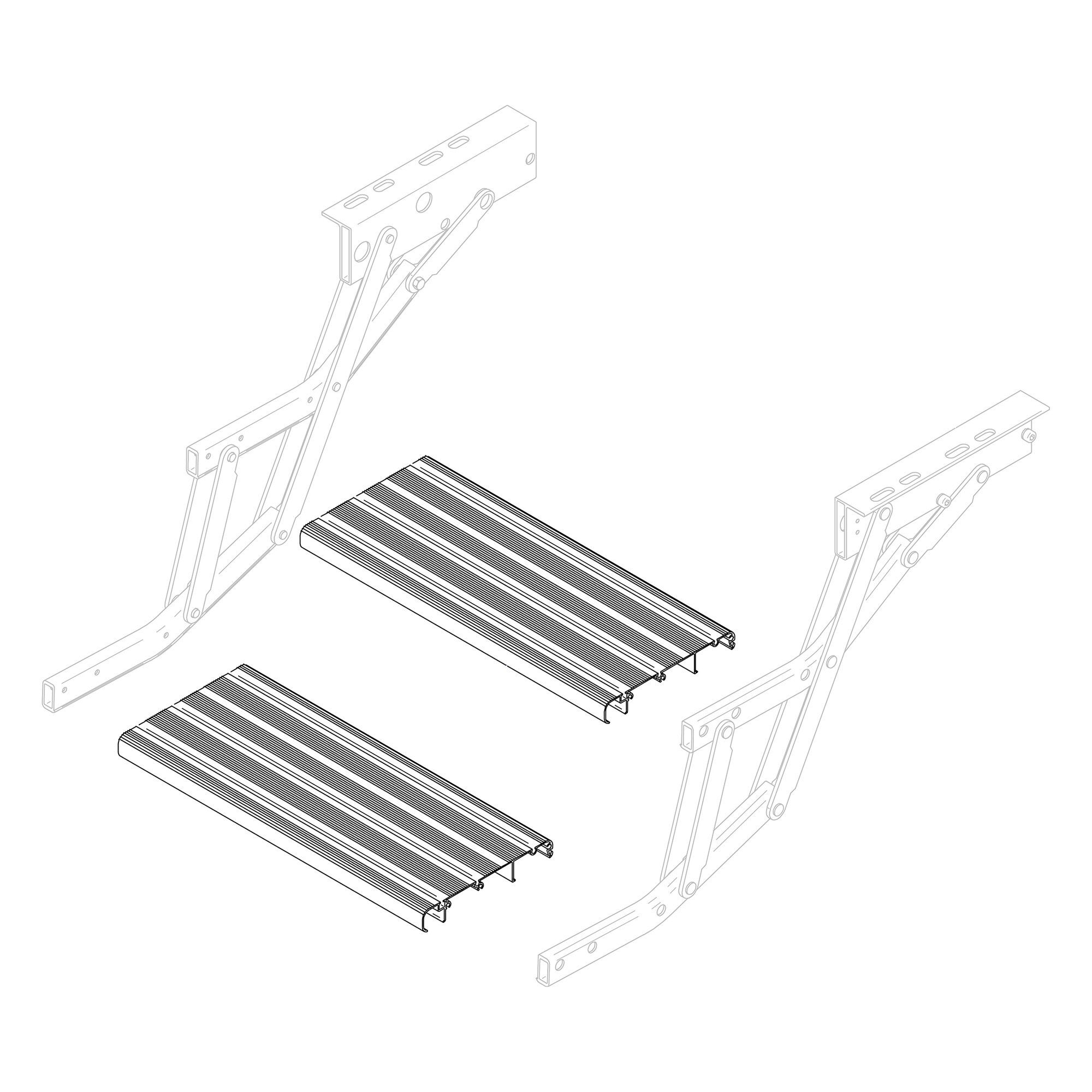 Thule® Trittbrett für Thule Double Step 12V, Größe 440, 2 Stück ~ B-648241