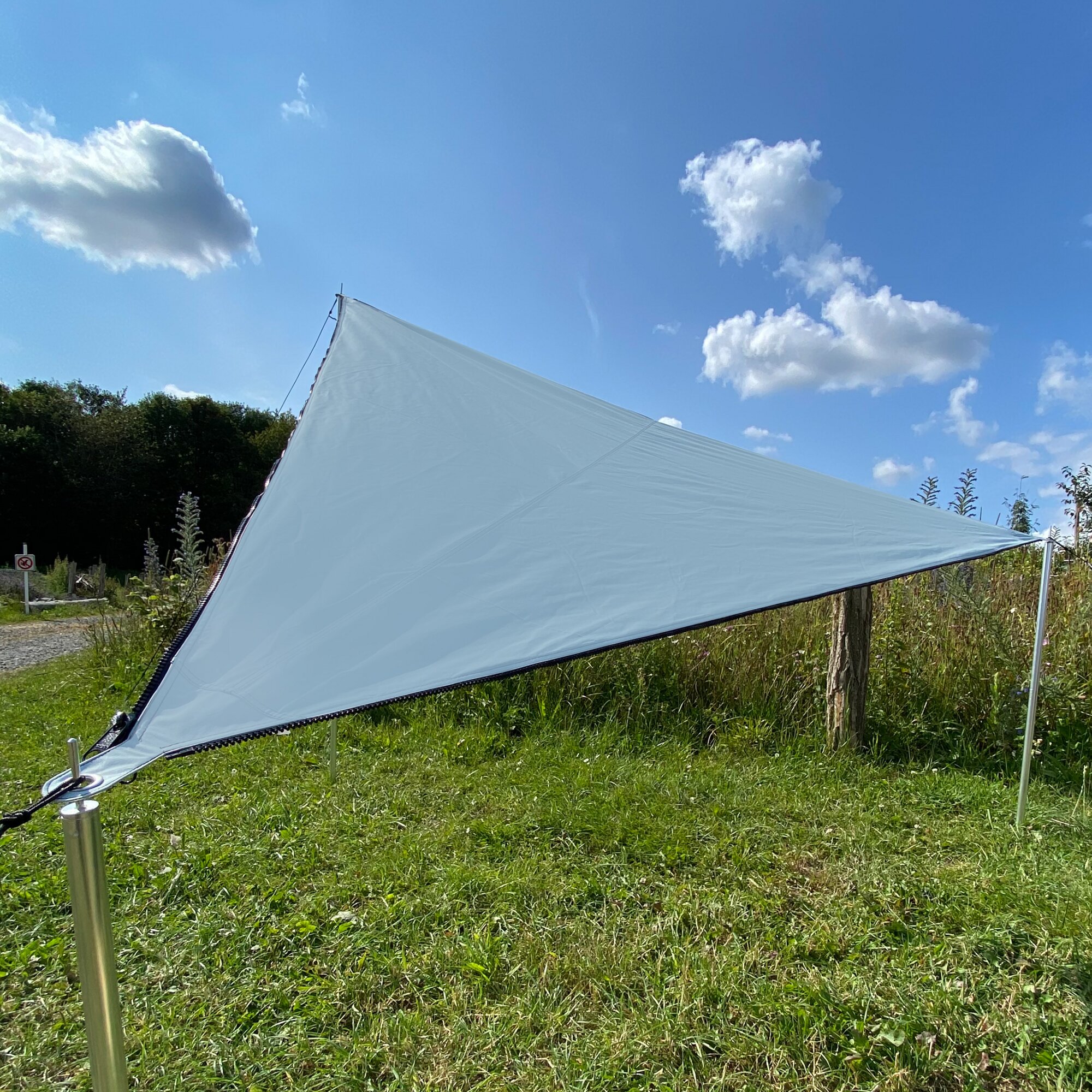 Bent® Sonnensegel „TC-Zip Canvas“ Scandinavian, Design sky gray ~ 072/697