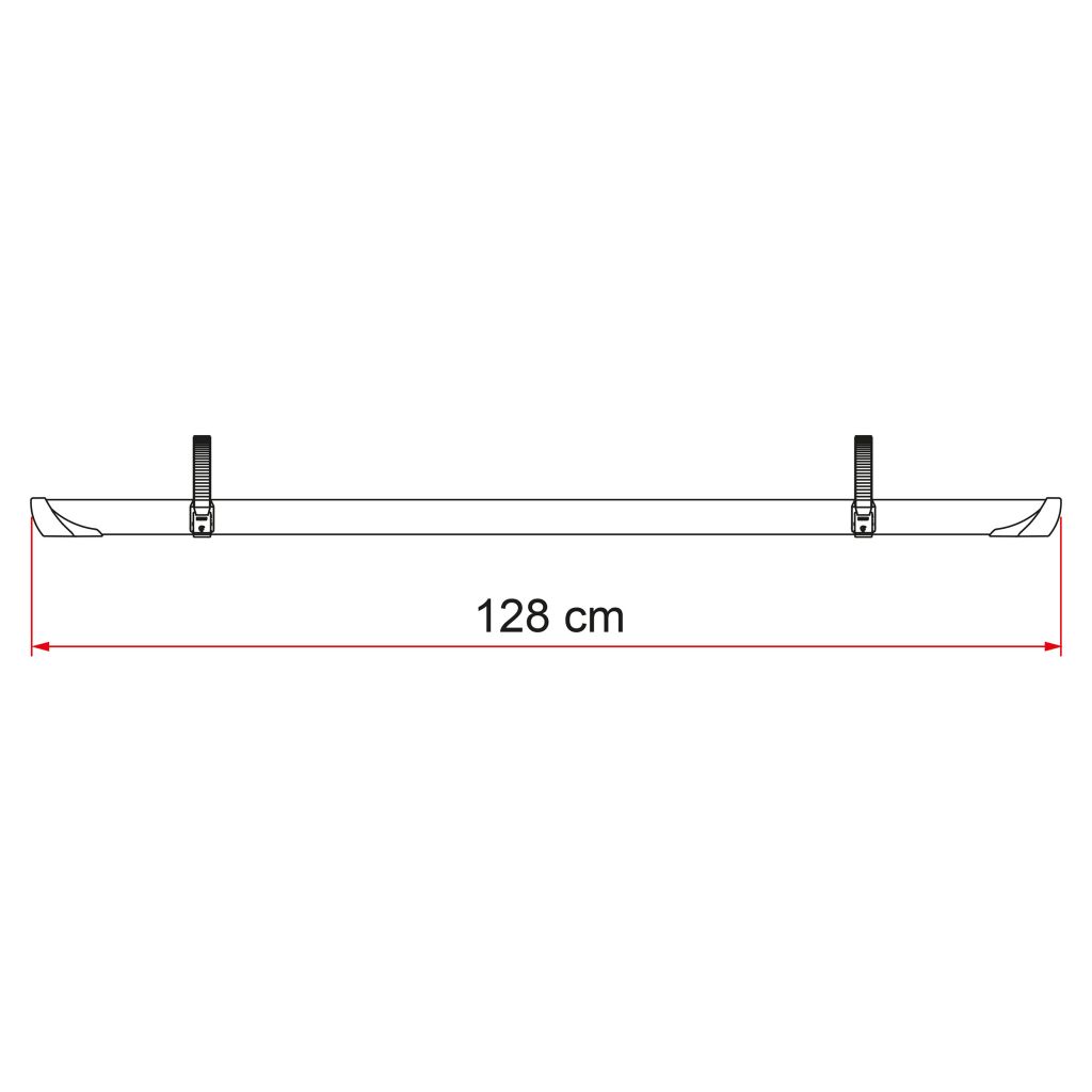 Fiamma® Fahrradschiene Rail Quick Pro 128 cm, schwarz silber ~ 136/510-5