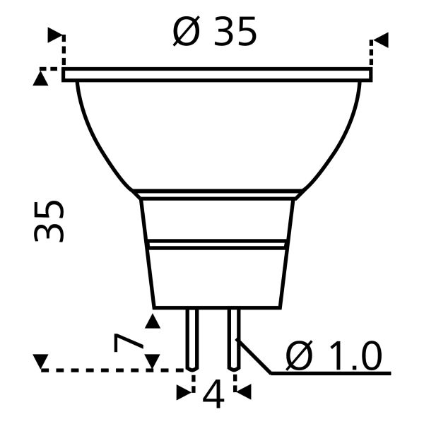 David Communication LED-Leuchtmittel CRI 80, 6er SMD Spot MR11, Sockel GU4, EEK: F ~ 322/086