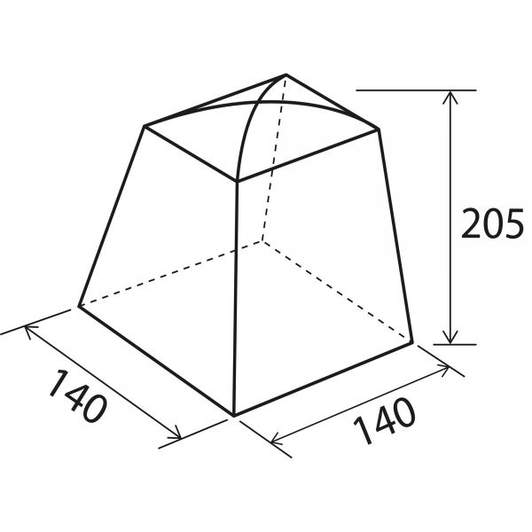 Brunner Sanitär- und Mehrzweckzelt Sanity, 140 x 205 x 140 cm ~ 13 085