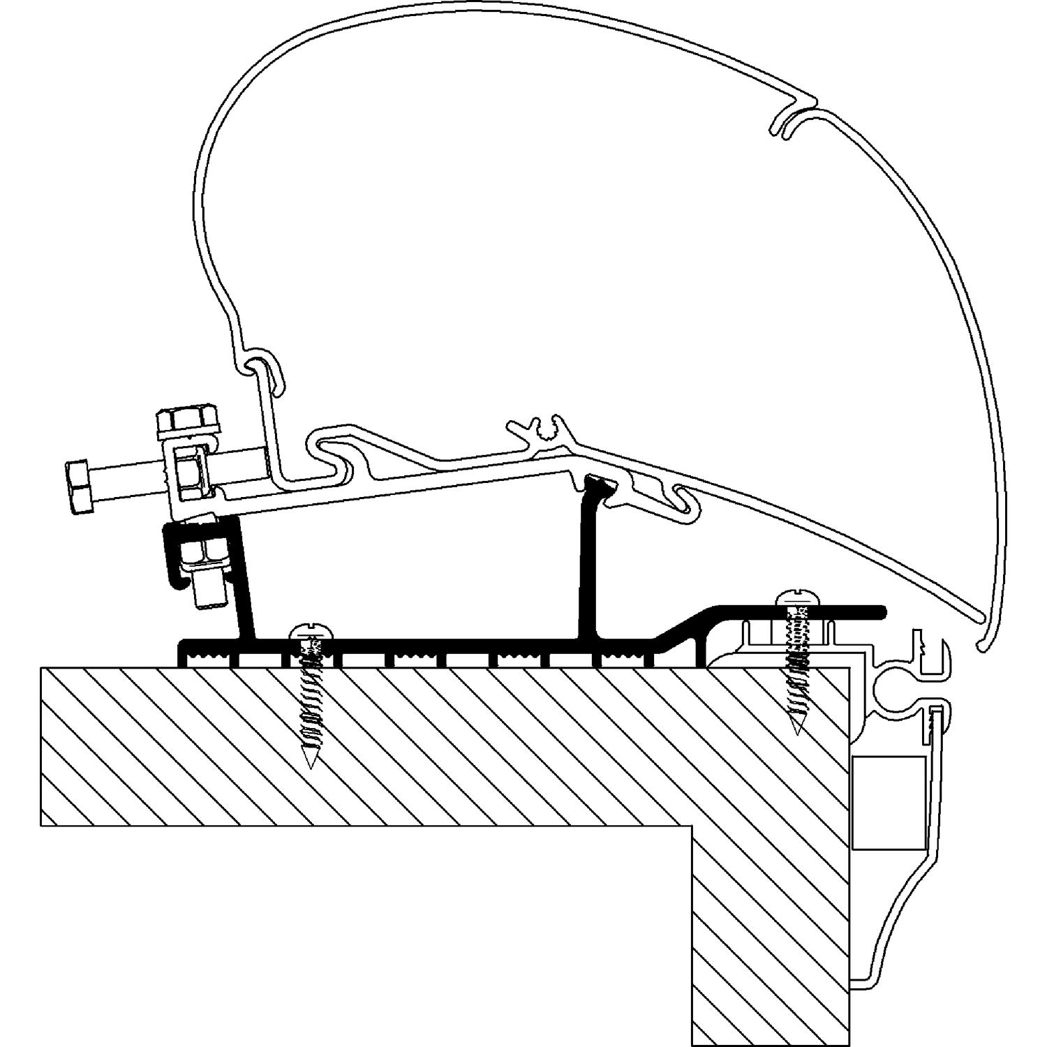 Thule® Rooftop-Adapter für Hobby Wohnwagen, Baujahr 2009 - 2013 90 638