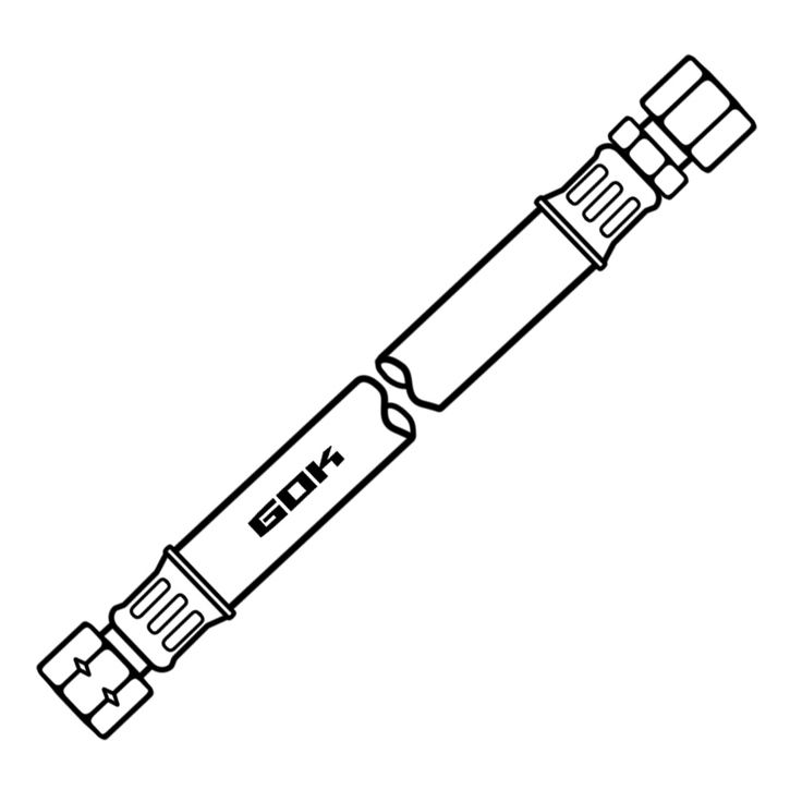 GOK Mitteldruck-Schlauchleitung RVS 8, Länge 400 mm, SB-verpackt ~ 310/763