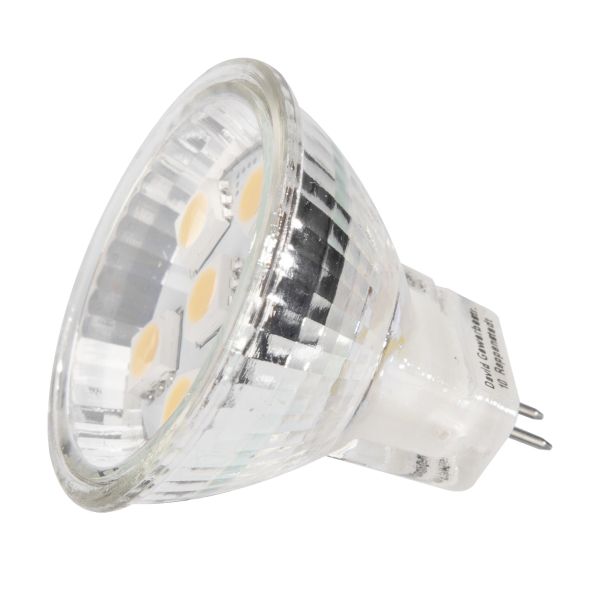 David Communication LED-Leuchtmittel CRI 80, 6er SMD Spot MR11, Sockel GU4, EEK: F ~ 322/086