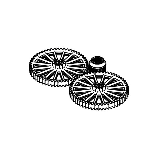 Thule® Satz Zahnräder und Achse für Motor Thule Slide-Out G2 ~ B-603648