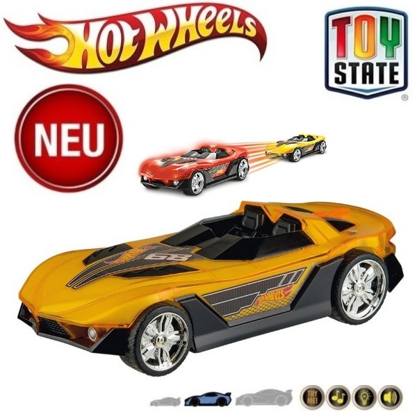 Happy People 35942 Hot Wheels Hyper Racer™ Yur So Fast™ Auto Gelb mit Farbwechsel auf Rot