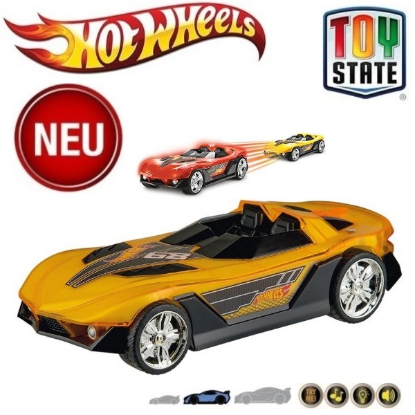 Happy People 35942 Hot Wheels Hyper Racer™ Yur So Fast™ Auto Gelb mit Farbwechsel auf Rot