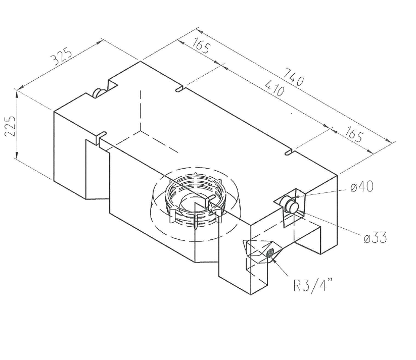 Goebel Wassertank 40 Liter Typ SM 17040  ~ 300/014 Abmessungen