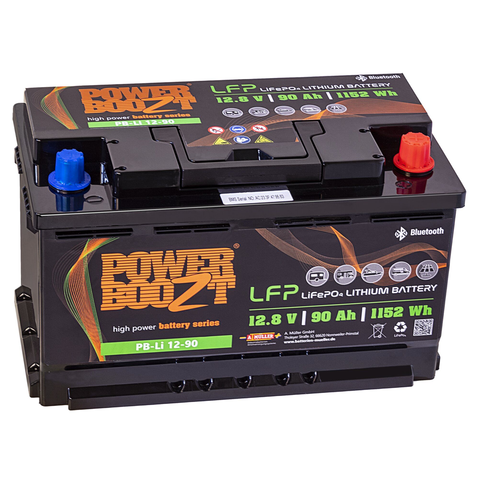 Powerboozt Lithium-Batterie 90 Ah ~ 322/863