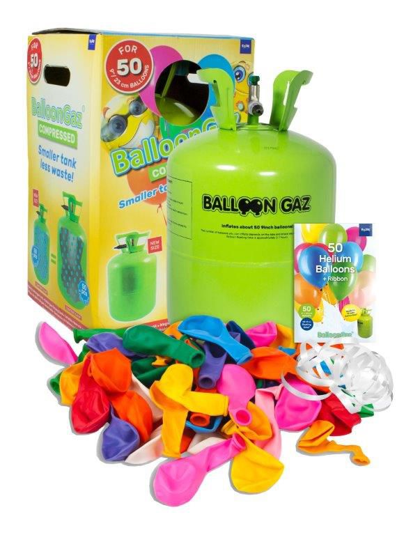 Stellfeld und Ernst Helium-Ballon-Kit Balloon Gaz 50, 50 Stück ~ 66 005
