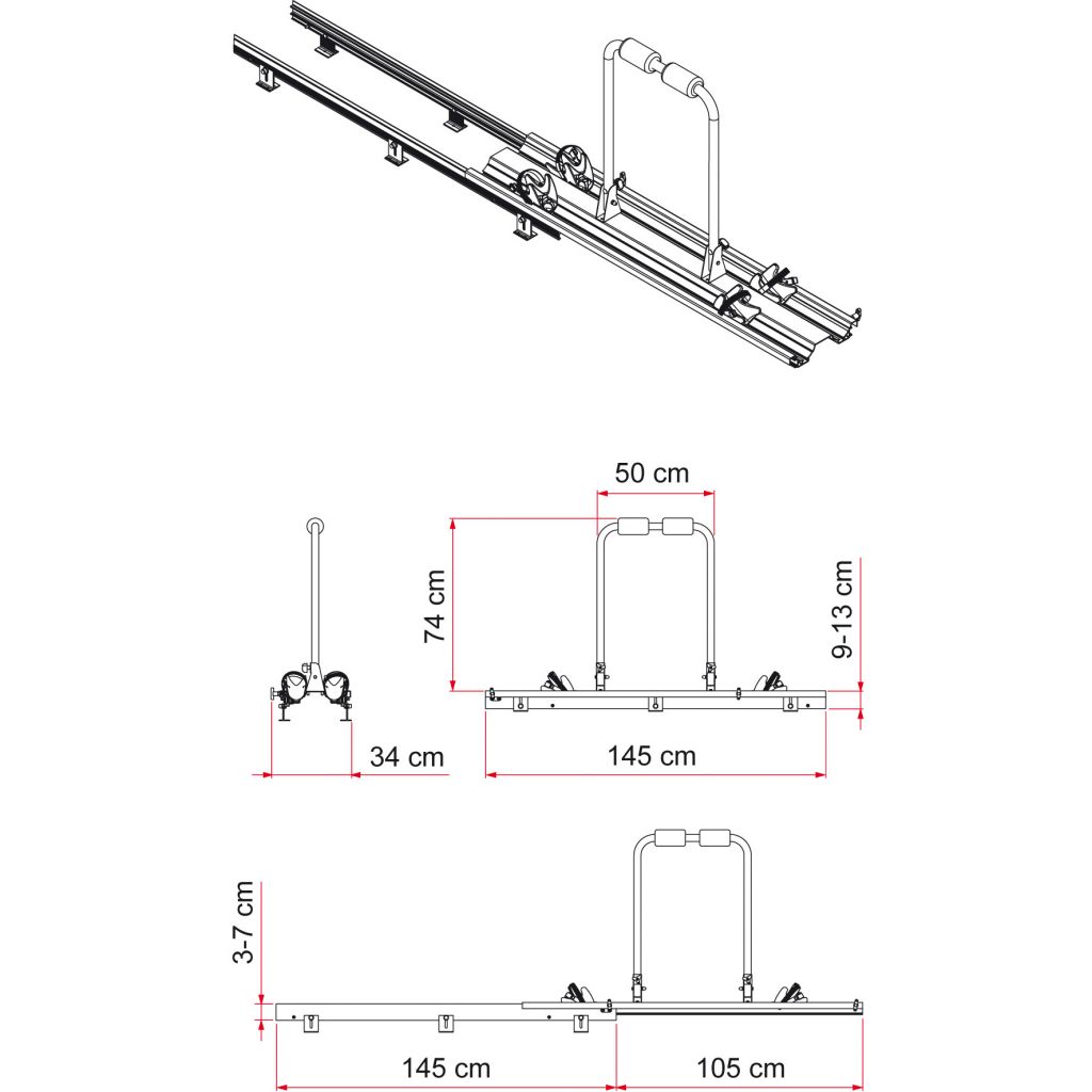 Fiamma® Garage Slide Pro Bike ~ 136/597