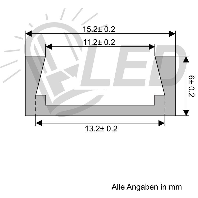 Aluminiumprofil 100 cm Skizze