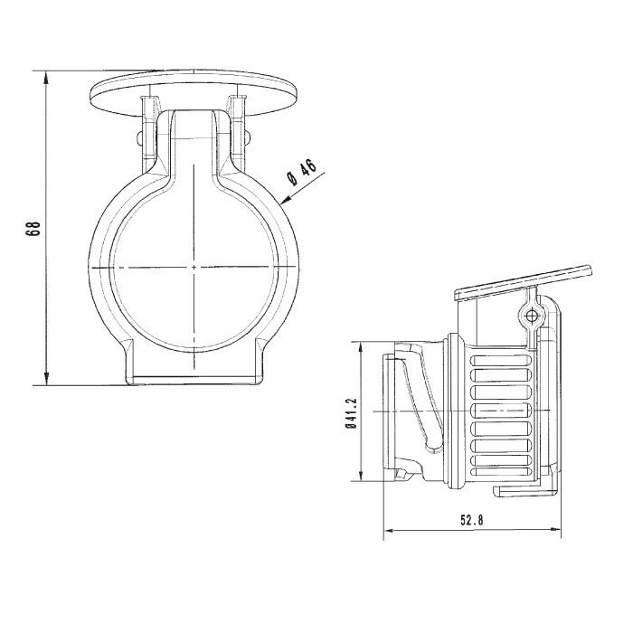 Menbaa GmbH Super-Mini-Adapter DIN - ISO 1724 von 13 polig auf 7 polig ~ 140/143