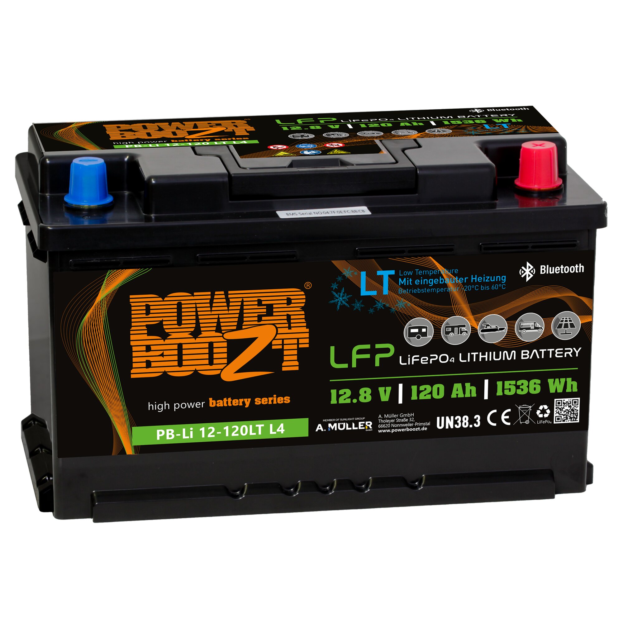 PowerBoozt Lithium-Kaltwetterbatterie PB-LI 120LT L4 ~ 323/521