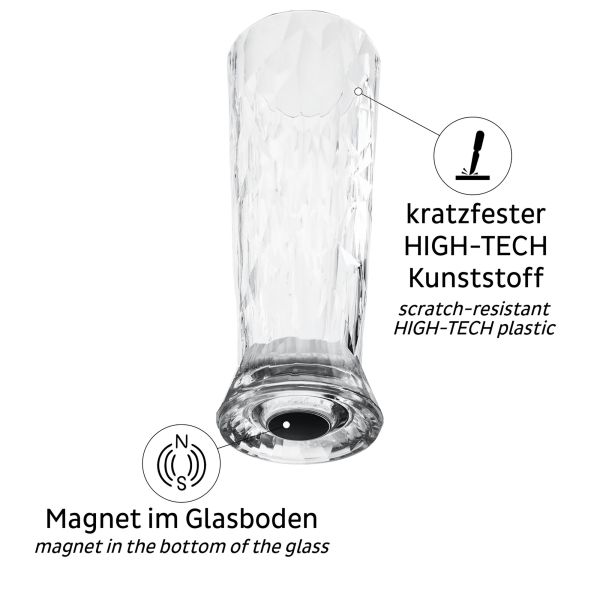 silwy® Magnet-Kunststoffgläser Bierglas, 2er-Set ~ 550/764