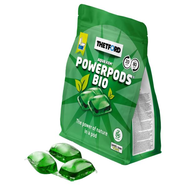 Thetford Toilettenzusatz PowerPods® Bio, 1 Tasche mit 20 Stück ~ 301/653