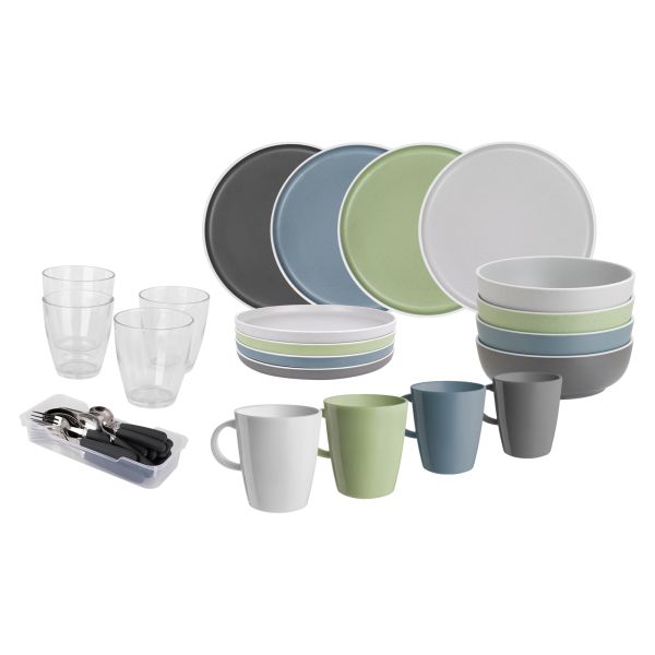 Brunner Geschirrset All Inclusive Dolomit, bunt, 36-tlg. ~ 550/369