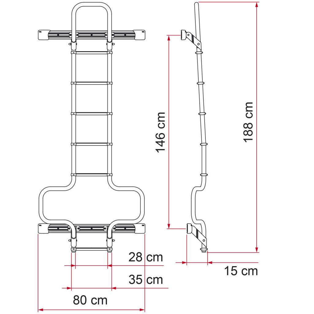 Fiamma® Heckleiter Deluxe DJ Ducato ~ 052/120