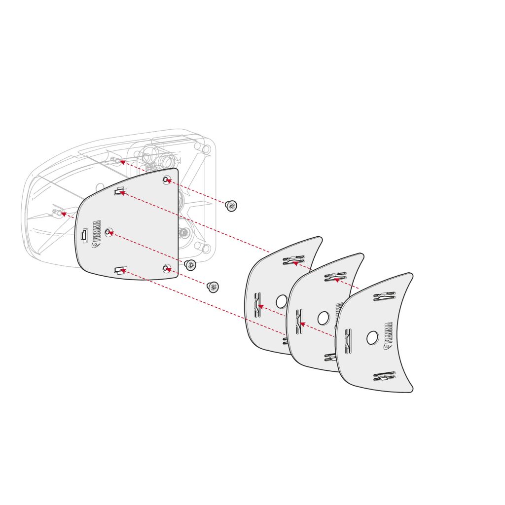 Fiamma® Abstandshalter Kit Spacer Safe Door ~ 214/348
