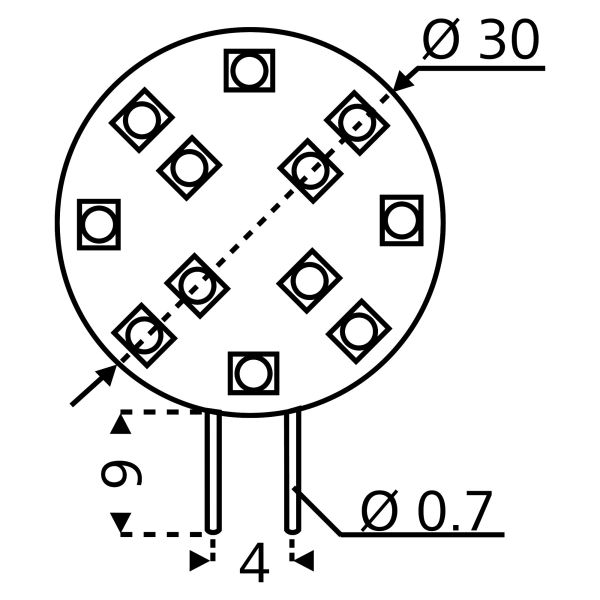 David Communication LED-Leuchtmittel CRI 90+, 12er LED Modul, Sockel G4, EEK: G ~ 322/093